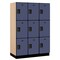 Salsbury Industries 3 Tier Designer Locker, 54"Wx76"Hx21"D, 9 Door, Blue 18-23361BLU - alternate 1